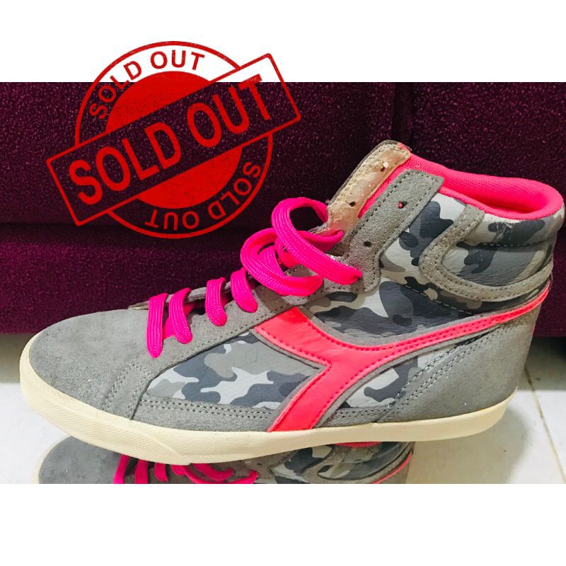 Sepatu DIADORA Hight Top Army/Camo Original 100% ( Second hand ) Size 39