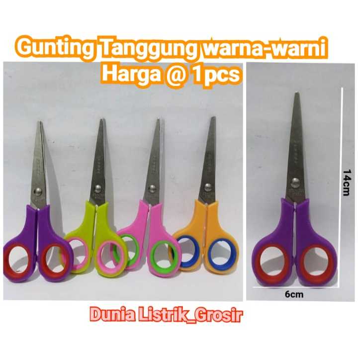 

Gunting Tanggung Gagang Warna-Warni Gunting Kertas Murah 5 Inch Stainles Stell G2000 Tajam Type G-125