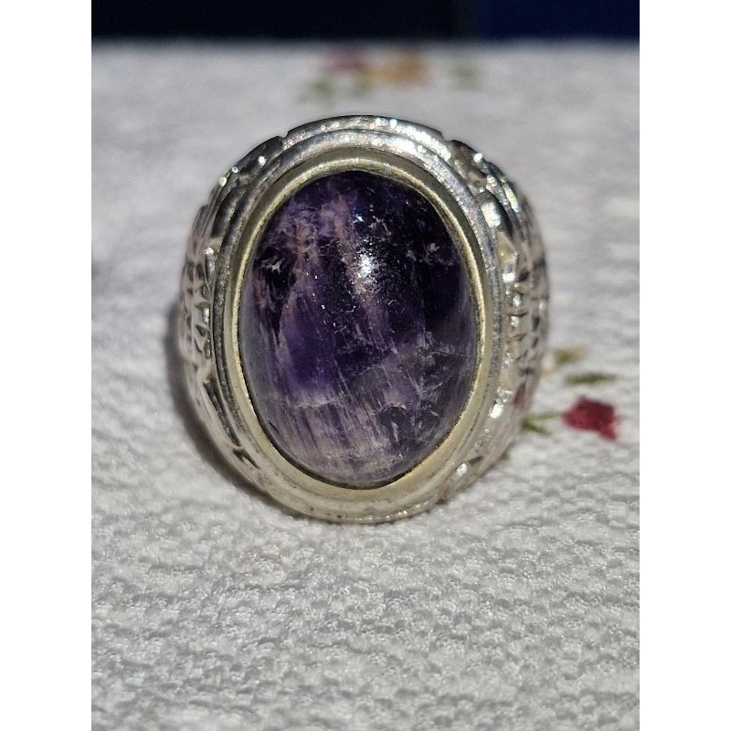 Cincin Batu Akik Lawasan Kecubung Kasihan Asli Batu Alam by Bertuah Gemstone