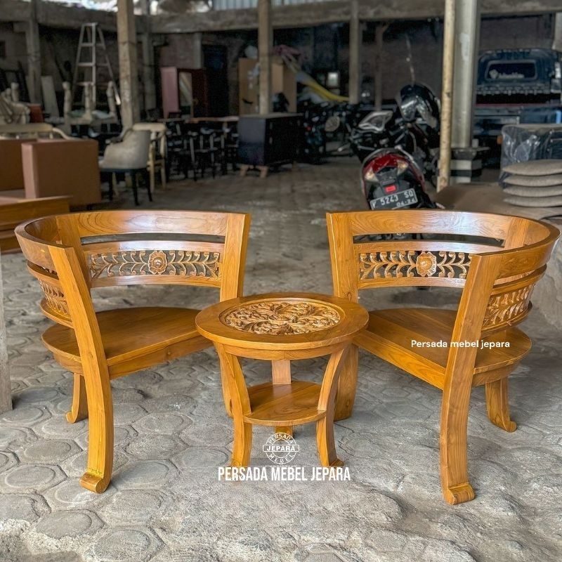 Kursi teras cantik ukir jepara / Kursi teras jati / Kursi teras / Kursi jati / Kursi minimalis / Kur