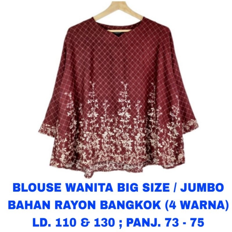 WK BLOUSE WANITA BIG SOZE LD. 110 BAJU ATASAN JUMBO LD. 130