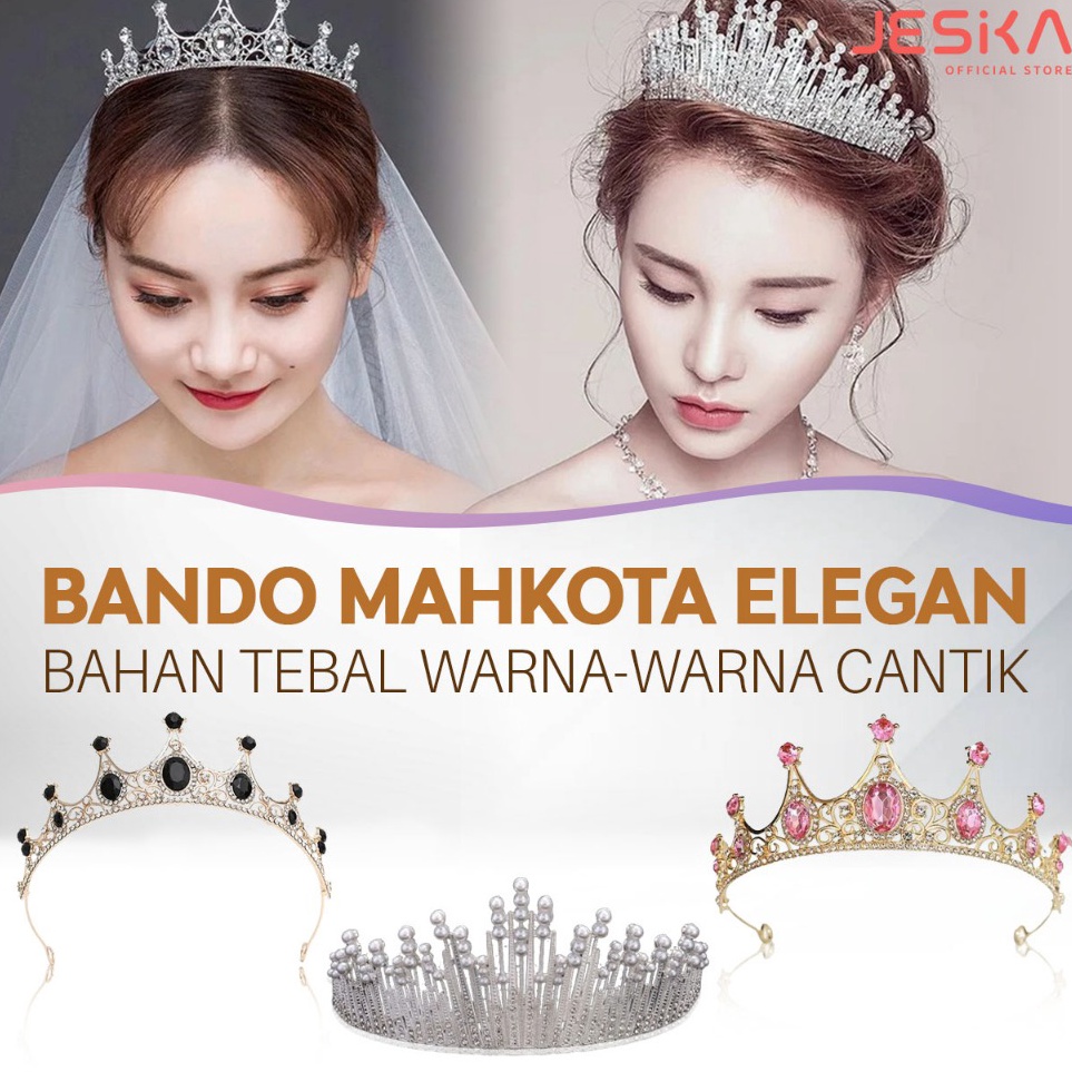 Mahkota ratu putri kerajaan elegan anak perempuan wanita remaja graduation wisuda pengantin aurel we