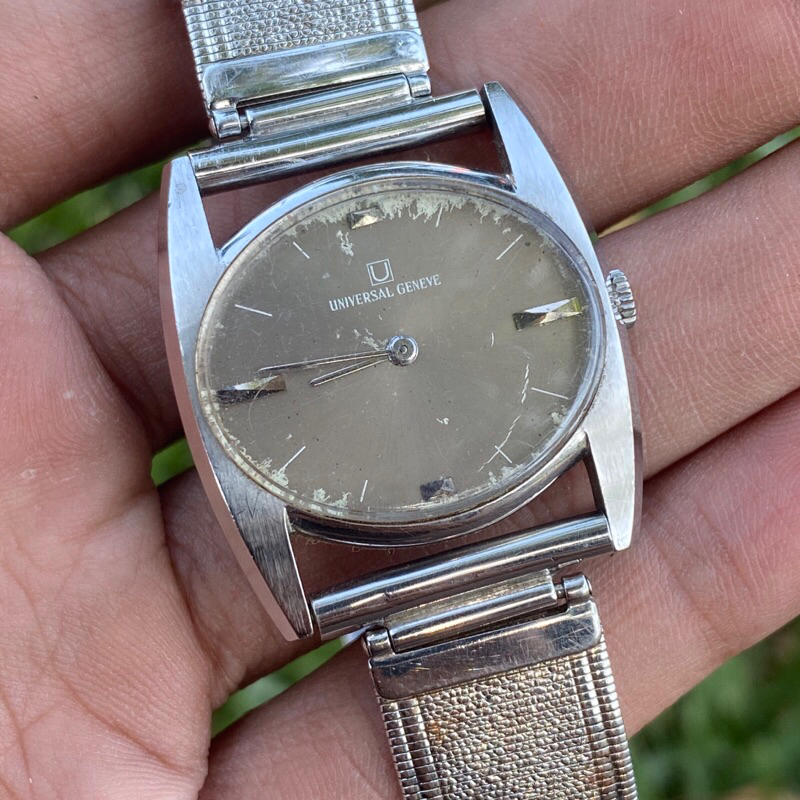Jam Tangan Universal geneve Cat eye Swiss manual Winding rare langka jadul kuno antik