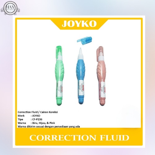 

JOYKO - Correction Fluid CF P236 Tip-Ex Cair isi 12