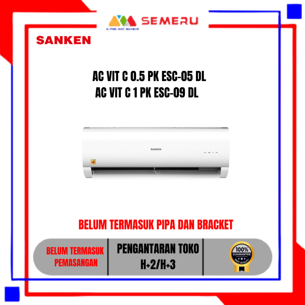 SANKEN AC VIT C 0.5 PK ESC-05 DL DAN 1 PK ESC-09 DL AC UNIT ONLY KHUSUS MAKASSAR FREE PENGANTARAN TO
