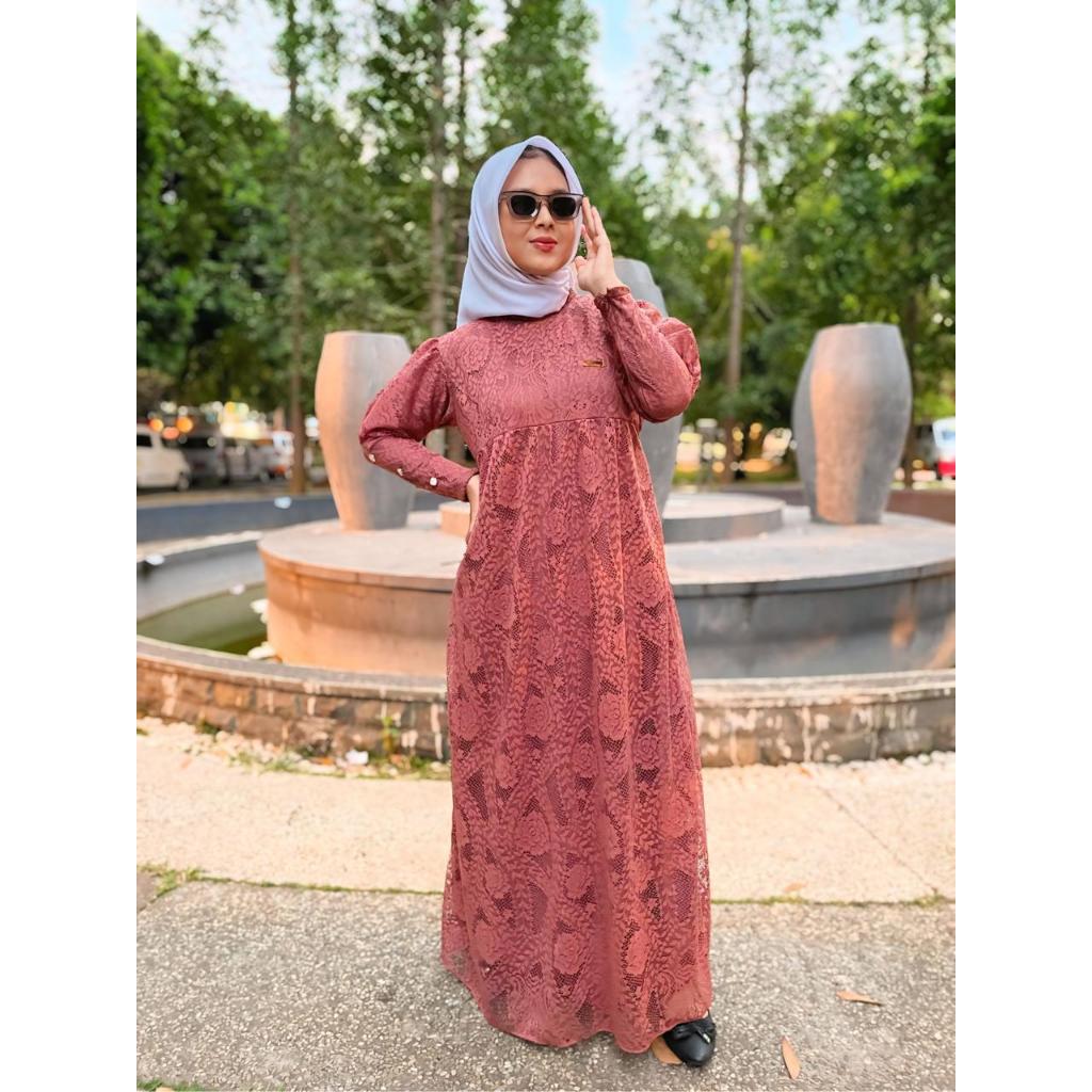 Baju Gamis Anak Terbaru Gamis anak Brukat motif usia 5-17 tahun Gamis pesta mewah elegan Dres
