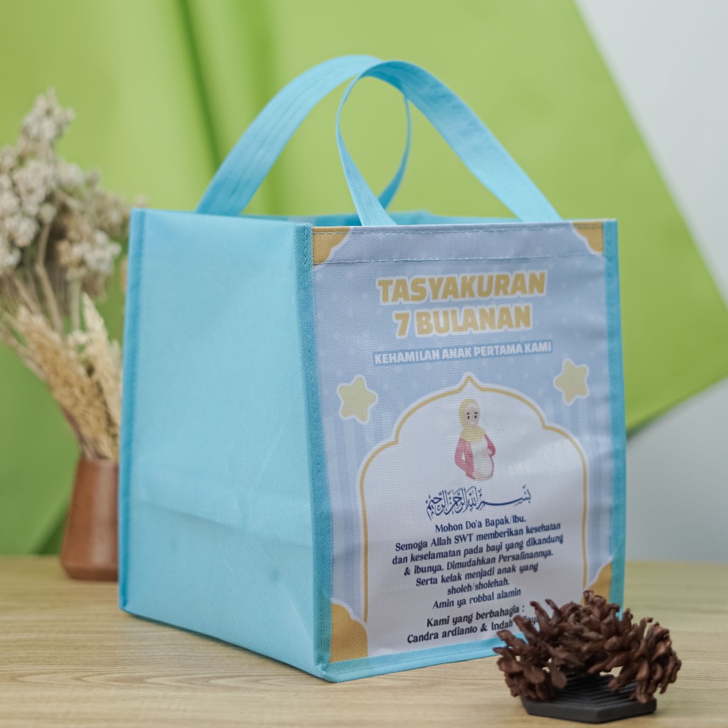 

Tas Aqiqah Hantaran Nasi / Souvenir Aqiqah / Tas Berkat / Tas Kardus Ukuran 20