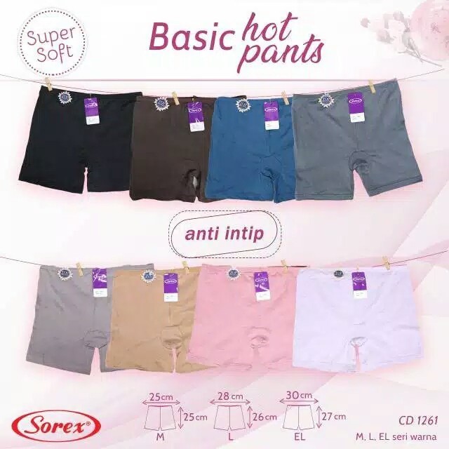 Hot Pants Wanita  Lusinan Sorex 1261, 1262 | Celana Short Wanita Sorex  Celana Stretch Original