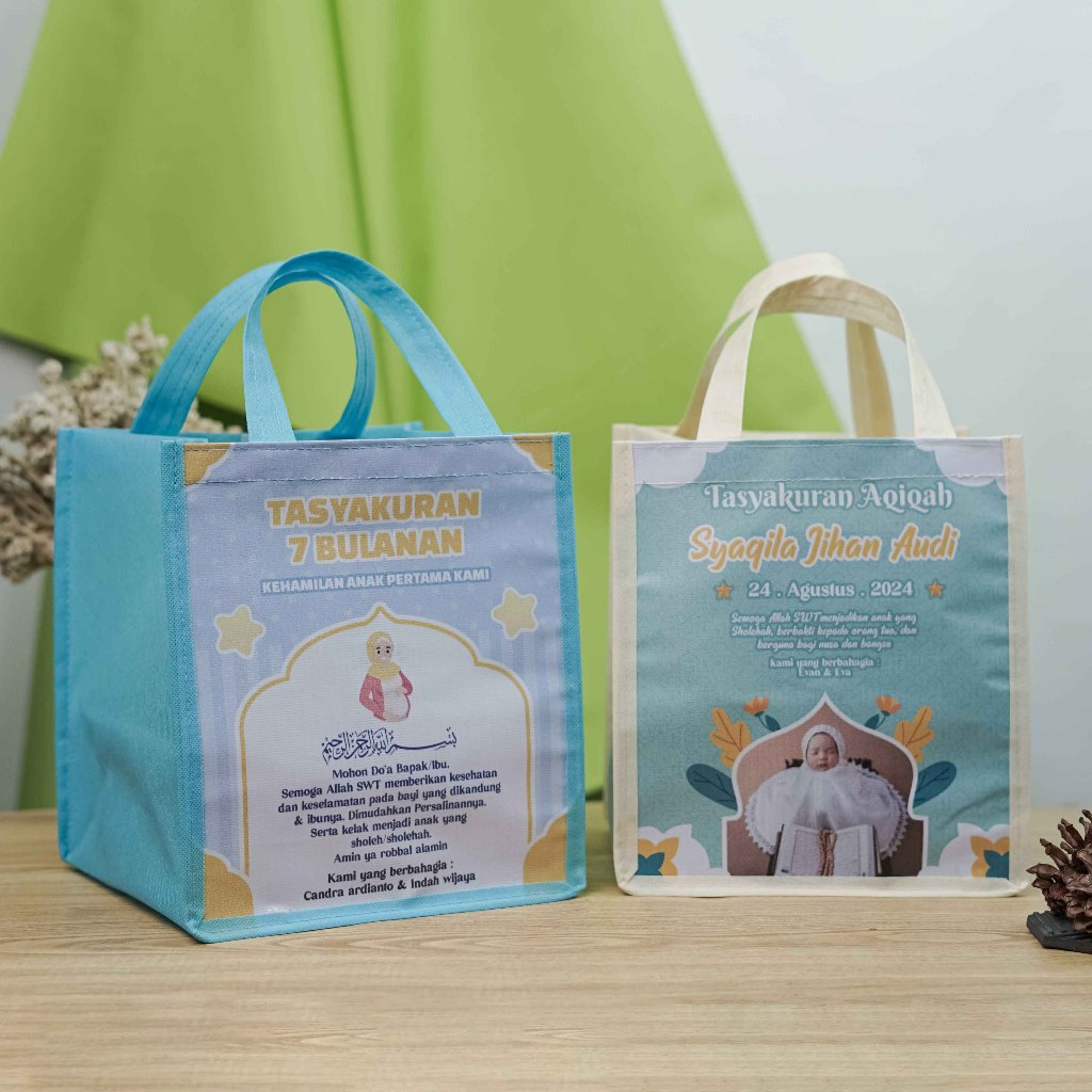 

Tas Aqiqah Hantaran Nasi / Souvenir Aqiqah / Tas Berkat / Tas Kardus Ukuran 20 / tas bingkisan