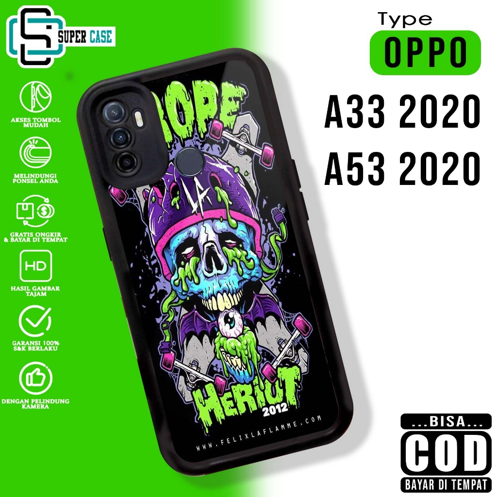 Case Hp For OPPO A53 2020 A33 2020 ZMB SoftCase Glossy casing Handphone Silikon Glass