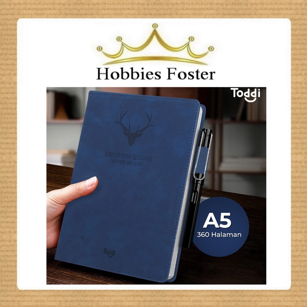 

Toddi Note Book Diary Buku Jurnal Buku Tulis Agenda Notebook Hardcover A5 - 360 Halaman / Dark Blue