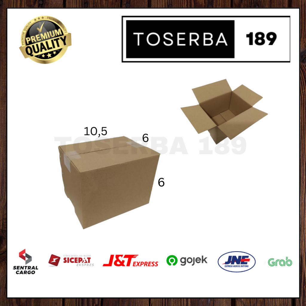 

kotak kardus box packing uk 10,5x6x6 SHEET POLOS