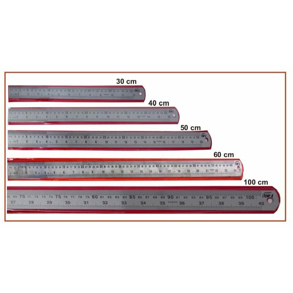 

PENGGARIS BESI POP1 UKURAN 30 CM , 40 CM, 50 CM, 60 CM, 100 CM