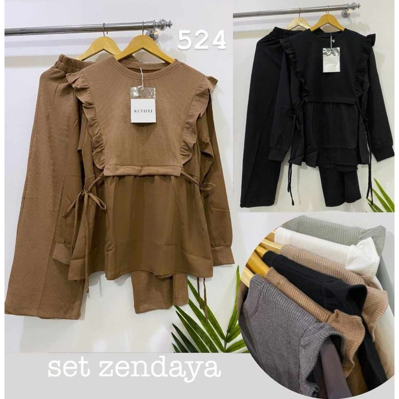 Kuyifei 524//setelan sendaya//setelan celana Kuyifei import//pakaianwanitasby