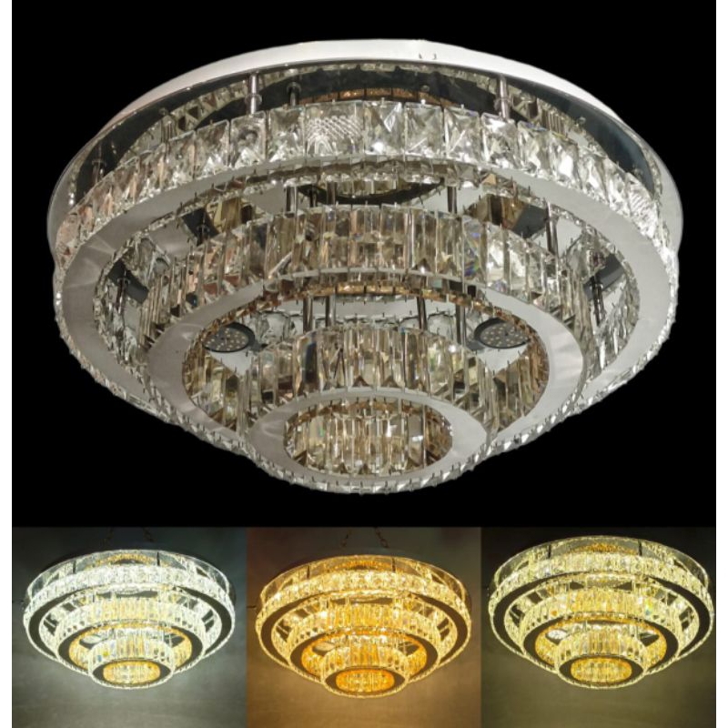 Lampu Plafon LED H8601 Bulat / Lampu Plafon Kristal LED 8601 Bundar