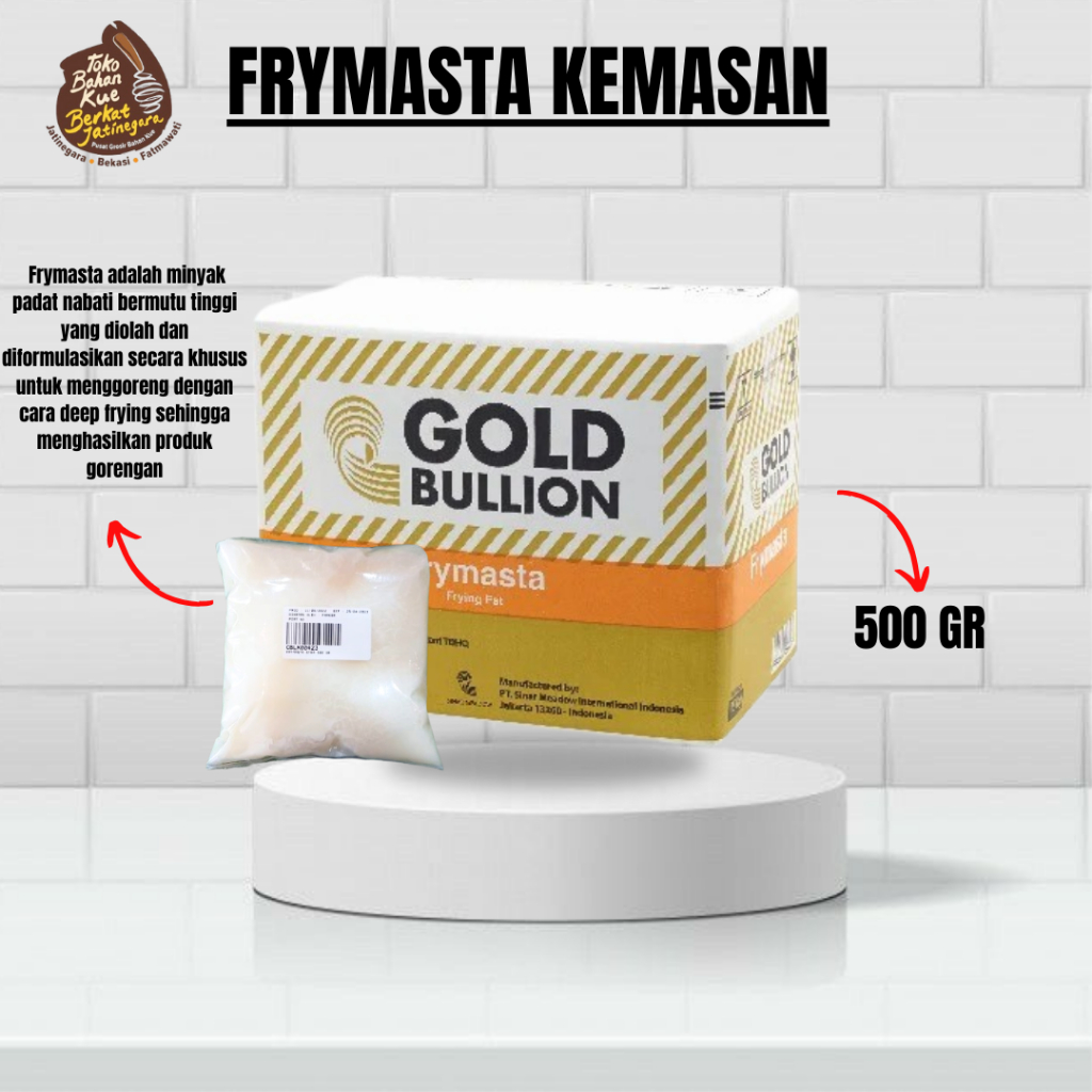 

FRYMASTA GOLD BULLION / MINYAK GORENG PADAT 500GR / MINYAK DONAT