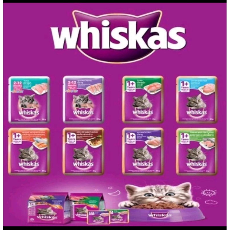Whiskas Cat Food Wet Food Sachet Makanan Kucing