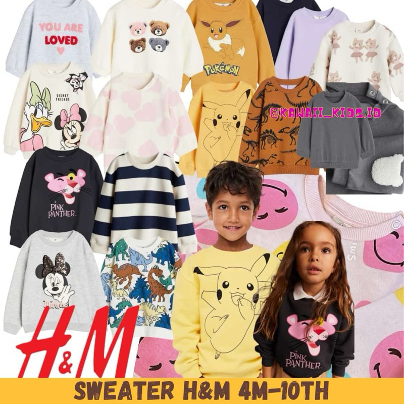 Sweater H&M Adem anak laki laki 100% original baju anak cowok