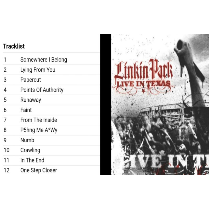 linkin park live in texas cd vcd album 2003