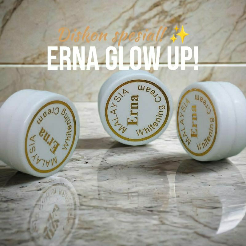 Erna Malaysia Cream Siang & Malam 3 pcs Whitening Original Perawatan Wajah