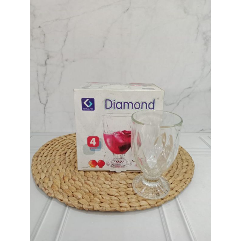 Gelas set Kimglass DIAMOND 4psc/ Gelas Kimglass