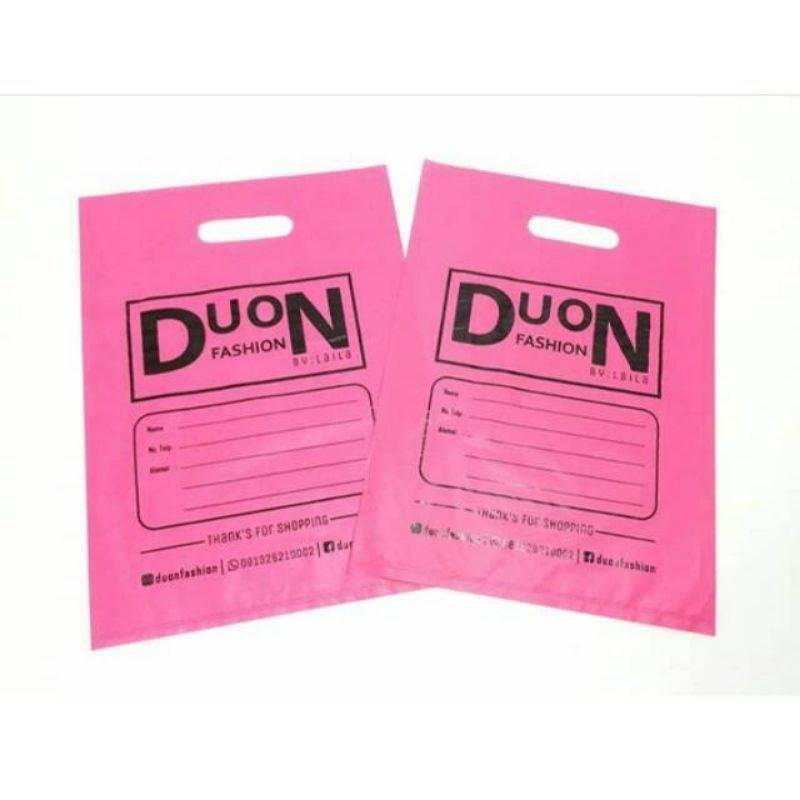 Plastik sablon/Plastik baju/hijab/Packaging/Shopping bag/plastik plong