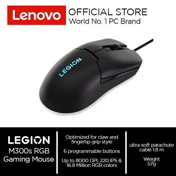 Mouse Gaming Lenovo Legion M300s RGB 100% New Original