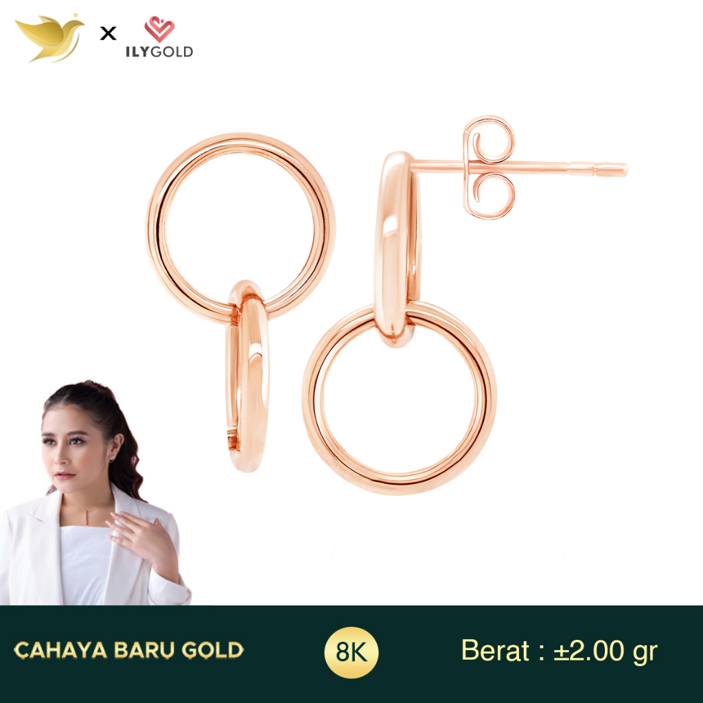 Ily Gold Giwang Emas LOL Polos Gold 9K Cahaya Baru Gold