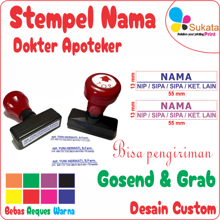 

STEMPEL NAMA DOKTER APOTEKER PNS DLL FREE DESAIN CUSTOM
