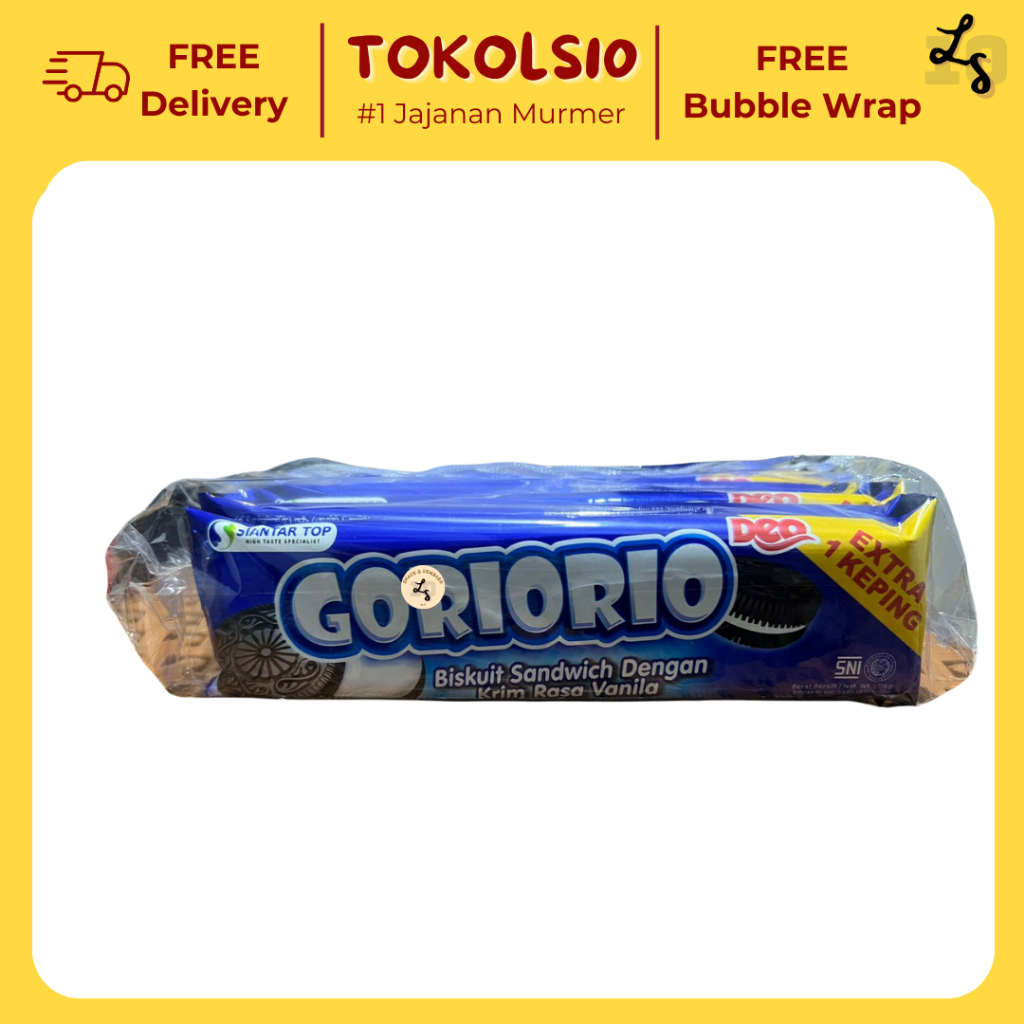 

Goriorio Box 1000 Biskuit Cream Coklat 1 Pack Isi 10 pcs @23gr