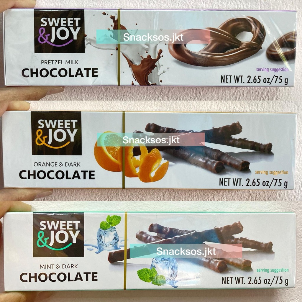 

SWEET&JOY PRETZEL MILK CHOCOLATE / ORANGE & DARK CHOCOLATE STICK / MINT & DARK STIK POLAND