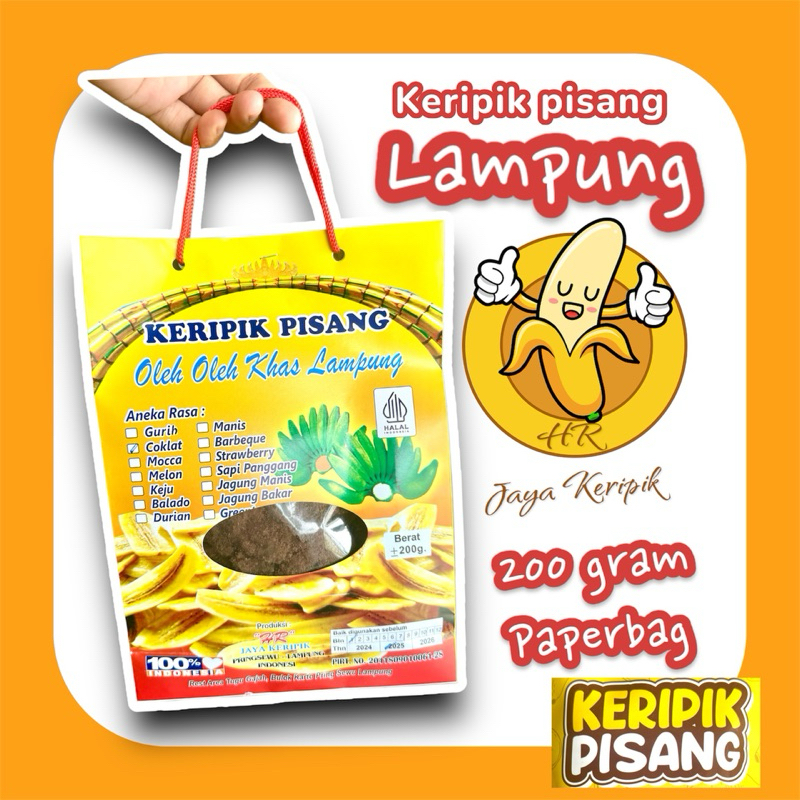 

Termurah! keripik pisang kepok lampung coklat & aneka rasa kemasan paperbag