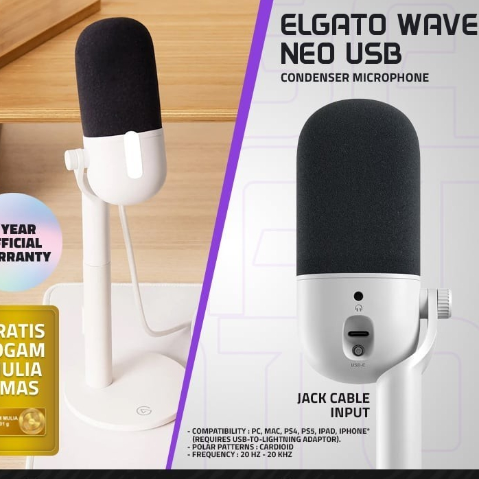 Elgato Wave NEO USB Condenser Gaming Microphone