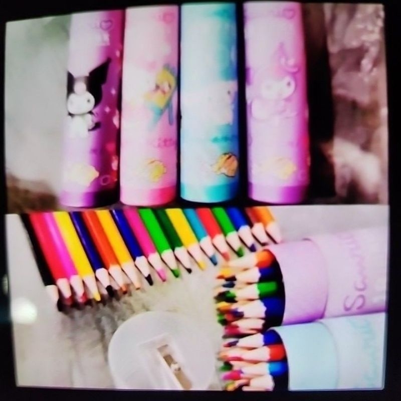 

Crayon/Pensil warna tabung motif karakter sanrio isi 18 warna