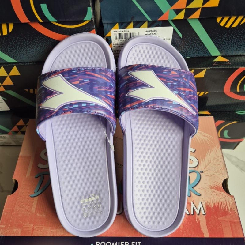Diadora Sandal Anak Perempuan Warna Ungu| Girl's Diadora Sandal Purple Original |Hurby