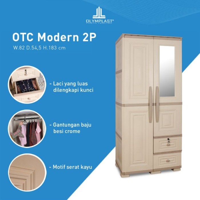 LEMARI PAKAIAN OLYMPLAST 2 PINTU MODERN