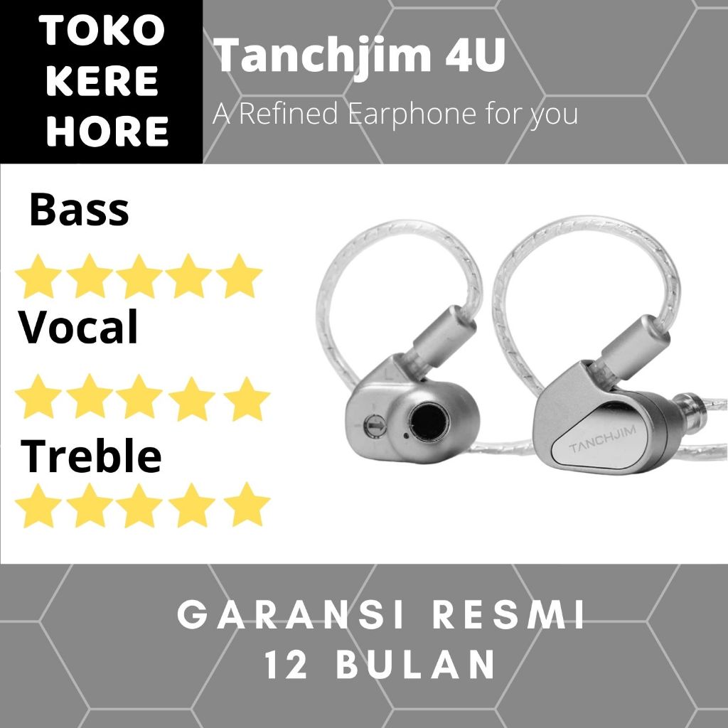 Tanchjim 4U For U DMT4 LCP Dynamic Driver In Ear Metal Earphone