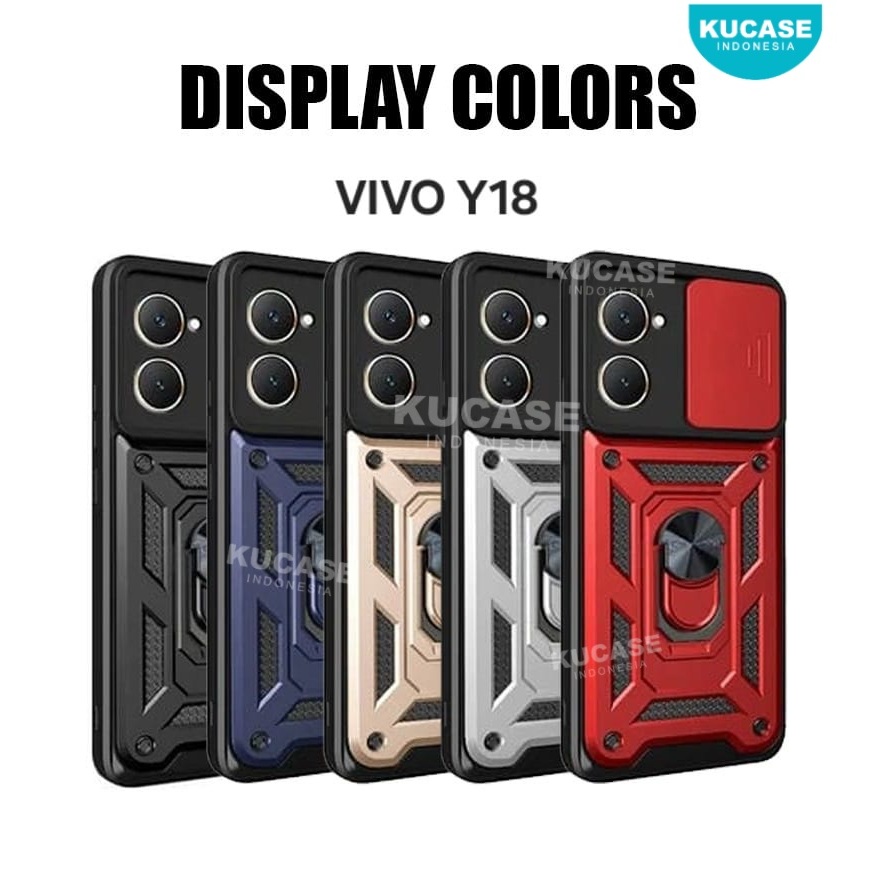 Vivo Y18 4G Case Softcase slide Armor Case Robot + Slide Kamera Case Vivo Y18 4G
