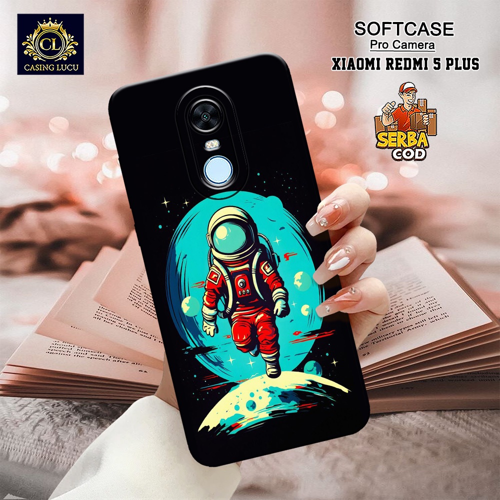 Case Xiaomi Redmi 5 Plus Terbaru - Fashion Case Astronot - Softcase Xiaomi Redmi 5 Plus - Casing Xia