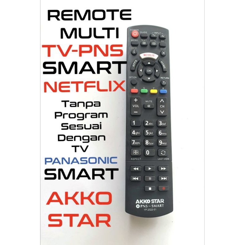 Remot TV PNS Smart TV Netflix Akko Star LED Remote tv smart netflix led remote tv panasonic