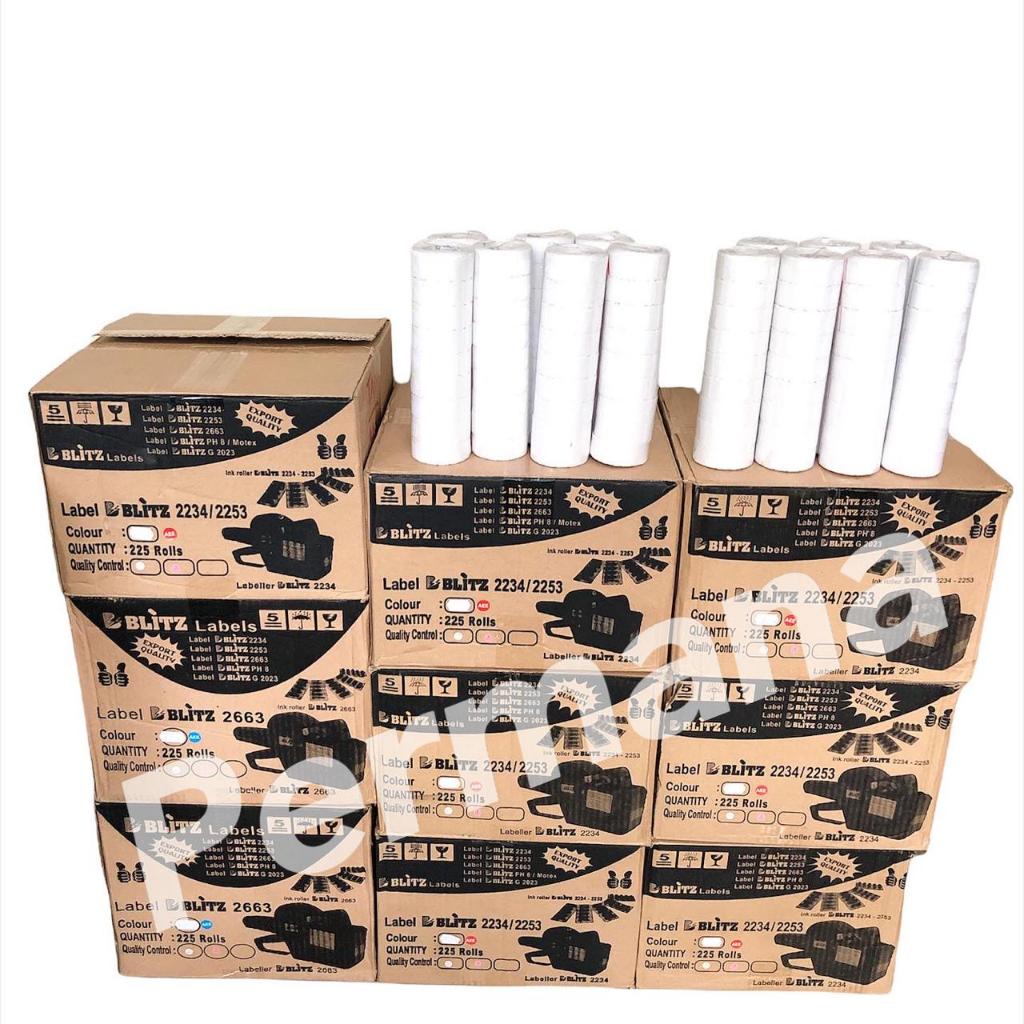

Sticker Numbering Label Blitz Putih (White) Harga Per Dus (Isi 225 roll / pcs) 2234 / 2253