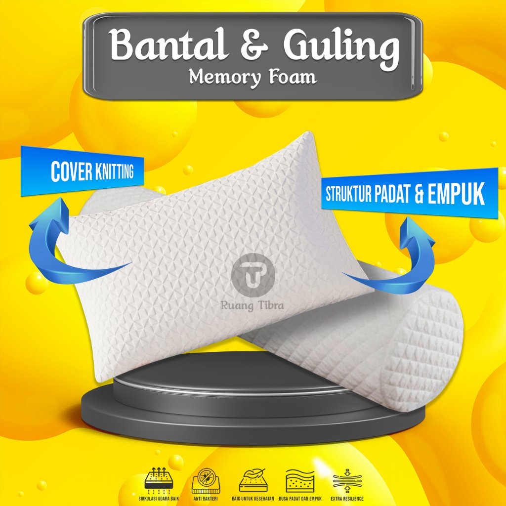 Bantal Guling Memory Foam / Bantal Hotel Premium