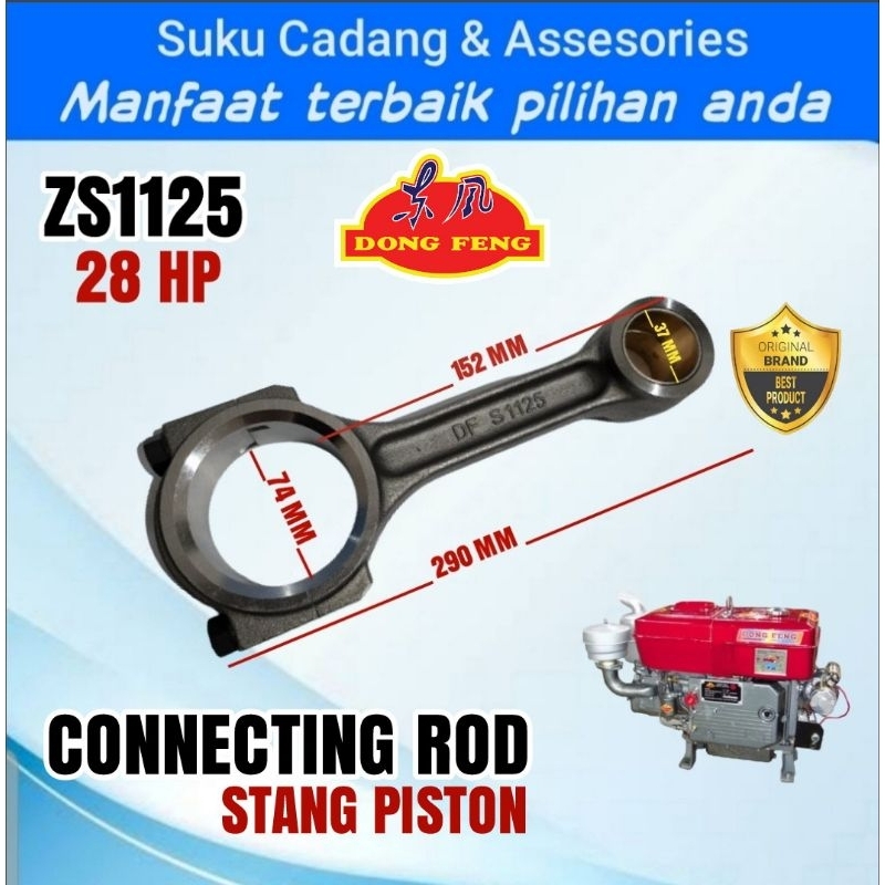 ZS1125 Conrod/Stang piston mesin diesel 28HP DONGFENG