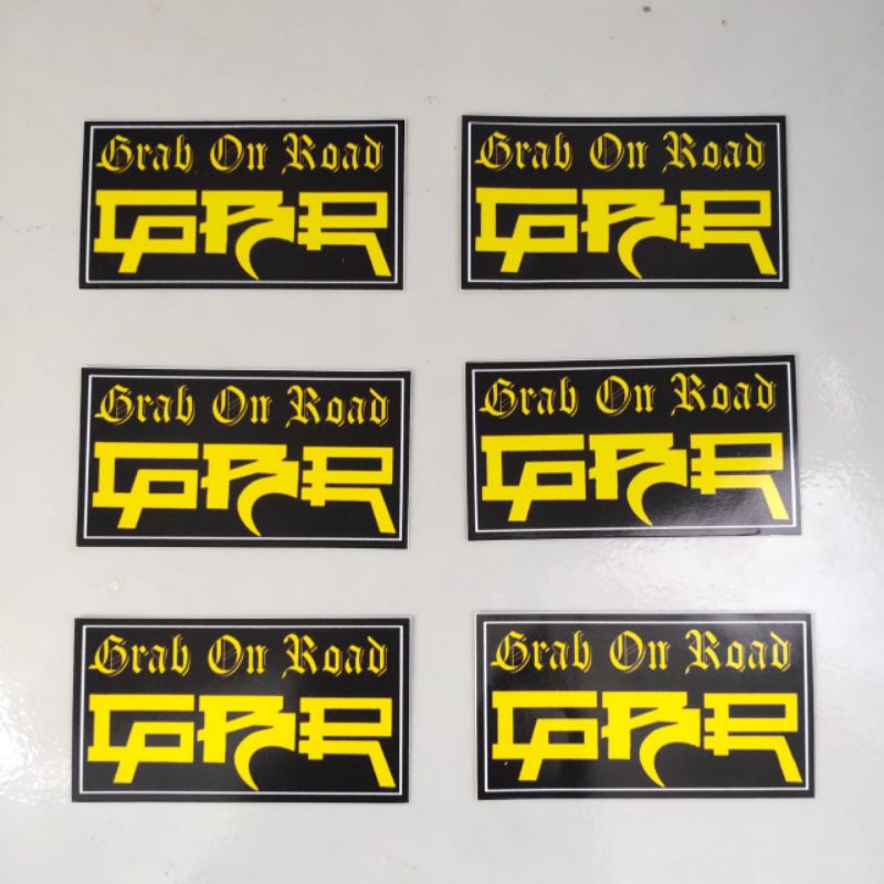 Stiker GBR / Grab on road original enam
