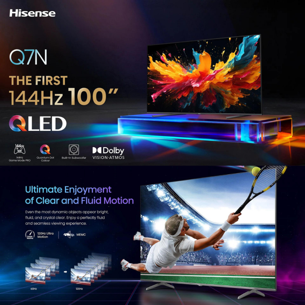 Hisense 100Q7N 144Hz QLED TV