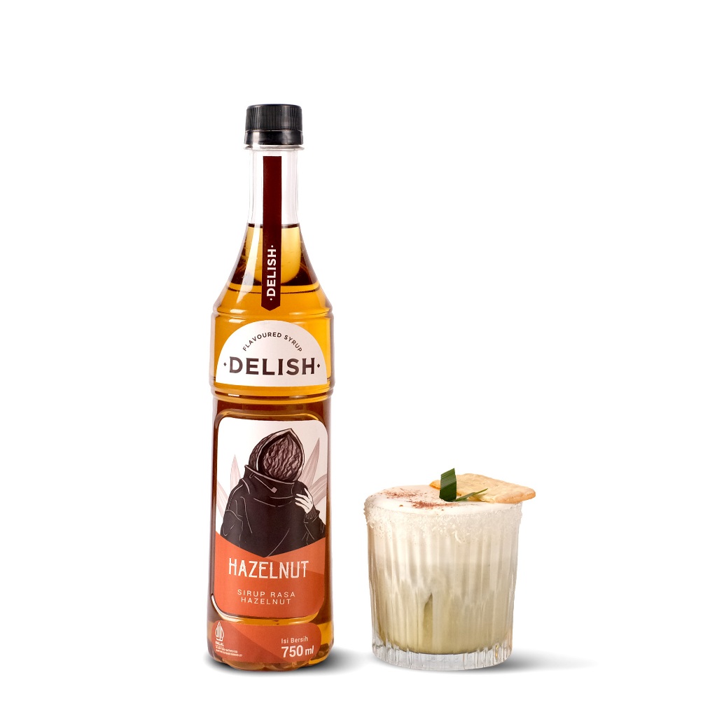 

Hazelnut Syrup Halal Delish 750ml Sirup Premium