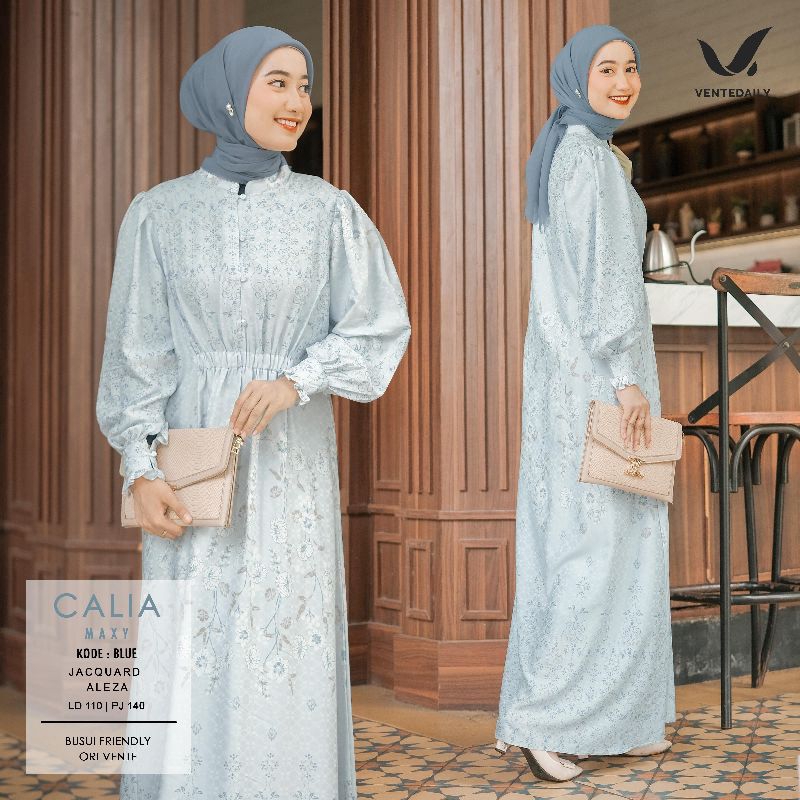 (NEW) GAMIS DRESS CALIA BY VENTE // FASHION MUSLIM //ELLISA MAXY BY NADHIFA