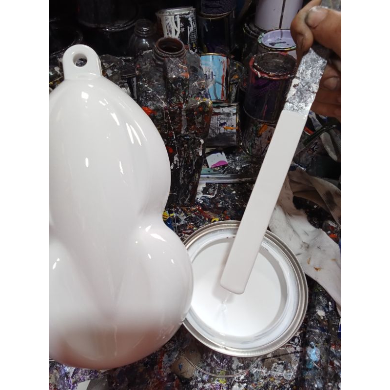 Cat Putih Solid Pu/Cat Putih Pu Glosi1liter