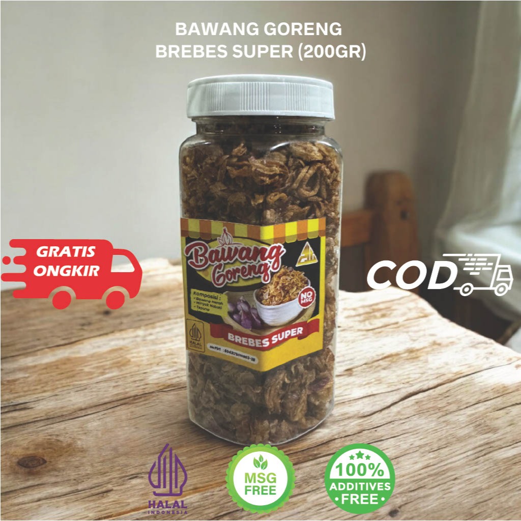 

200gr Bawang Goreng Brebes Super 200GR brambang goreng brebes super fried onion asli brebes super