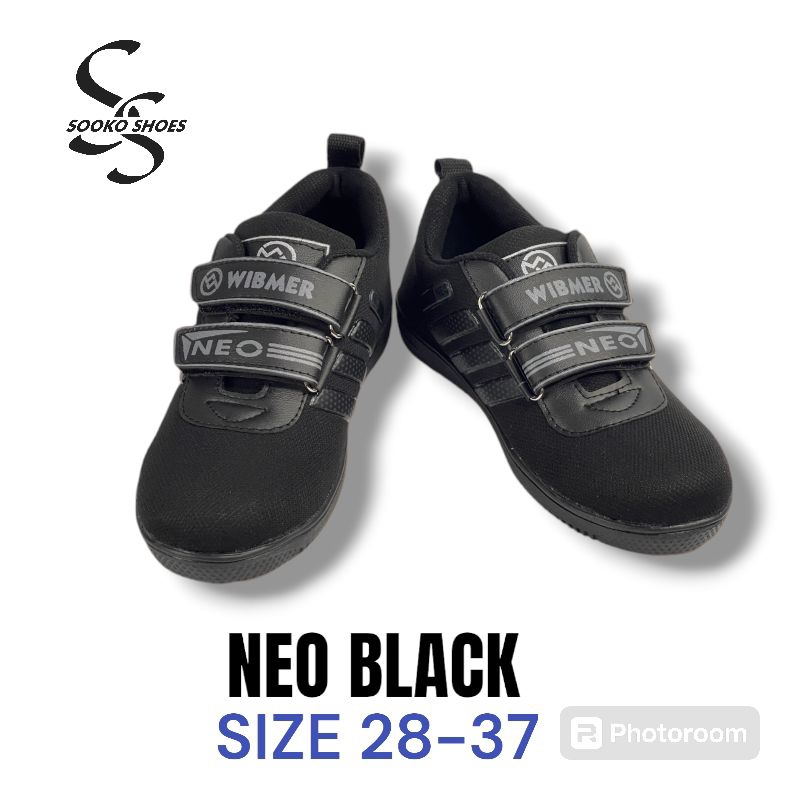 SEPATU SEKOLAH ANAK SD SMP SMA / SEPATU SEKOLAH HITAM PUTIH HITAM POLOS/ SEPATU SEKOLAH 28 sampai 37